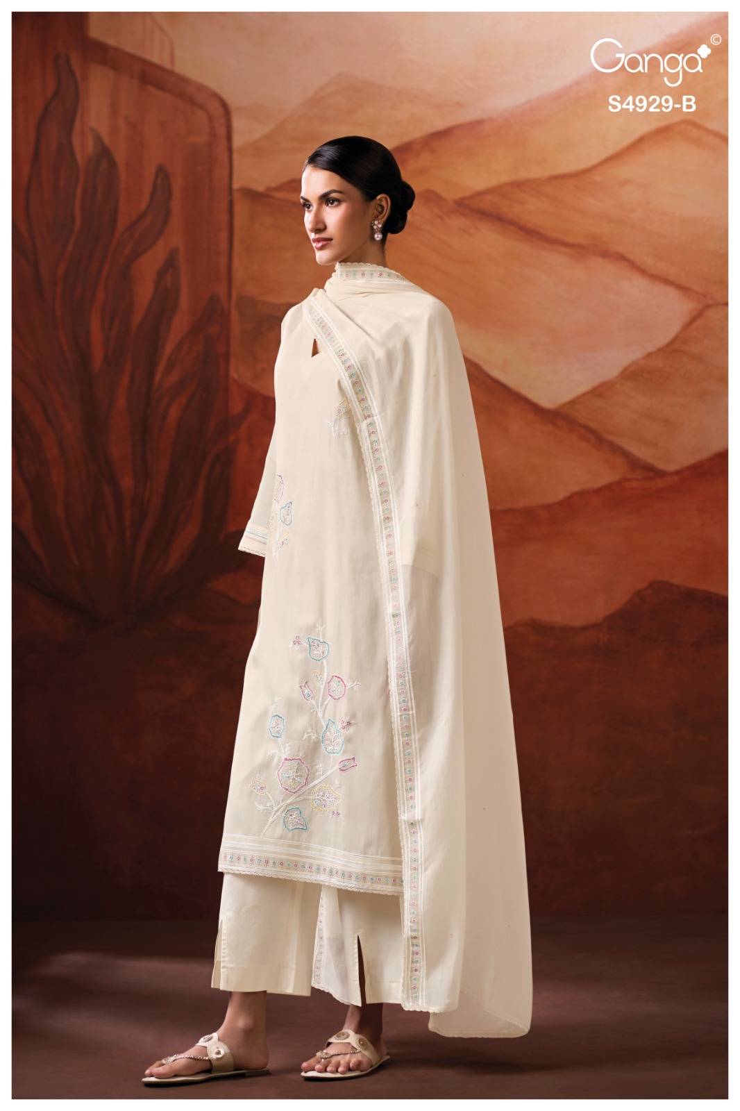 KYLISSE 4929 BY GANGA Fashion Stylish Beautiful Colourful BEMBERG SILK Dresses At Wholesale Price